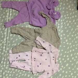Carter's Purple and Pink Baby Clothing Set
